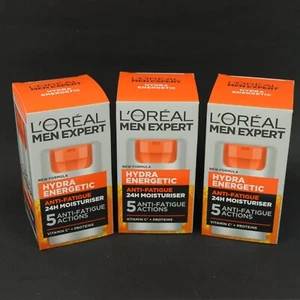 L'Oreal Men Expert HYDRA ENERGETIC Feuchtigkeitscreme, 3 x 50 ml, 3 Stück - Bild 1 von 3