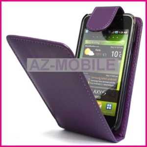 Pouch cover case similar purple leather for Samsung GT-S5230 Player One - Picture 1 of 1