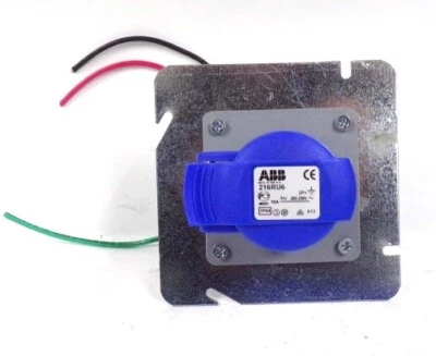 ABB, SOCKET-OUTLET, PANEL MOUNTING, 216RU6, 6H, 16A, IP44, UNIFIED FLANGE - Image 1 of 4