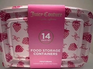 JUICY COUTURE FOOD STORAGE CONTAINERS 14 SET JUICY COUTURE FOOD CONTAINERS NEW - Picture 1 of 6