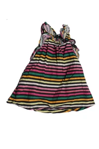 Sonia Rykiel Girls Cotton Striped Sleeveless Dress Multicolor Size 4Y - Picture 1 of 6