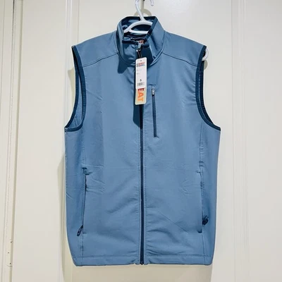 NEW NWT 32 Degrees Heat Tech Vest Mens S light BLUE Full Zip 3 Pockets Outdoor - Image 1 of 4