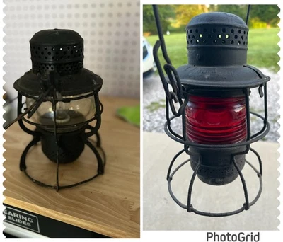 Lot Of 2 | Antique VTG 1925 L & N RR Railroad Lantern Armspear Mfg Co New York - Image 1 of 4