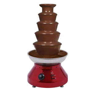Fontana per fonduta fonduta cioccolata calda acciaio inox commerciale 5 livelli 230W - Foto 1 di 22