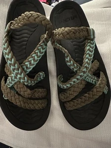 NEW Megnya Comfort Walking Sandals Arch Support Cord Braided Women’s size 8 - Picture 1 of 8