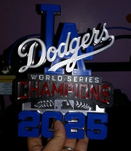 8 Inch LA DODGERS 3D 2025 WORLD SERIES CHAMPIONS PLAQUE STAND OR WALL SIGN - Picture 1 of 12