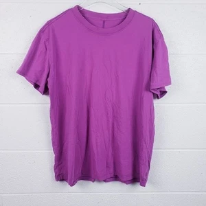Lululemon All Yours T-Shirt Cotton Sonic Pink Short Sleeve Crewneck Size 12 - Picture 1 of 5