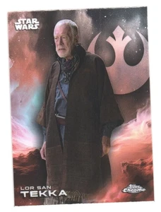 2025 Topps Chrome Star Wars Trading Card The Force Awakens Lor San Tekka - Picture 1 of 2