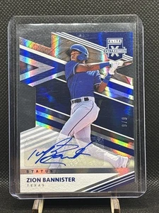 2020 Panini Elite Extra Edition Zion Bannister Status Autograph 9/9 Texas - Bild 1 von 2