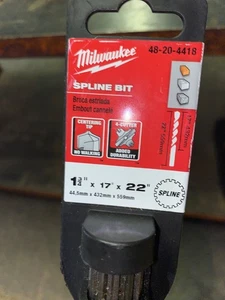 Milwaukee 48-20-4418 Spline Bit 1-3/4" x 17" x 22" Concrete Masonry NOS USA - Picture 1 of 7