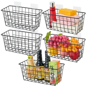 5 Pack Hanging Storage Basket, Bathroom Basket, Household Goods, with Tracele... - Picture 1 of 9