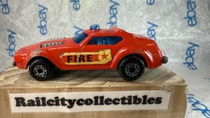 VINTAGE MATCHBOX LESNEY 1978 Superfast Red Fire Chief Car INGHILTERRA raro originale - Foto 1 di 11