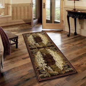 Conrad Home Cabin Life 2' x 3' Lodge Area Rug, Brown Bear/River - CBL30082-3 - Picture 1 of 1