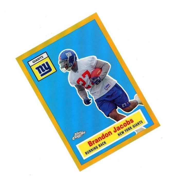 VERY RARE 2005 Topps Chrome GOLD INSERT REFRACTOR SP BRANDON JACOBS /50! GIANTS - Image 1 of 1