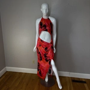 NWT Shein SXY Curve Dress Size 2XL Maxi New with Tag Orange Sexy - Picture 1 of 13