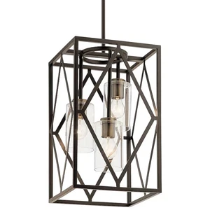KICHLER Solander 3-Light Olde Bronze Modern/Contemporary Clear Glass Pendant - Picture 1 of 7