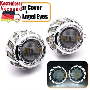 LED RGBW Dynamic Angel Eyes Turbine Halo Rings 3 Inch Bi-Xenon HID Projector Len - Bild 1 von 14