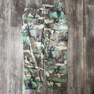 Vintage Propper Pants Mens Large Regular Woodland Camo BDU Cargo Ripstop 00s - Picture 1 of 16