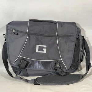 GUESS Laptop Commuter Business Overnight School Messenger Bag Gray Nylon NWOT - Picture 1 of 10