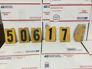 Military Bridge Plate Numbers, Used, Fair Condition, Set of 5 numbers & 1 plate - Bild 1 von 13