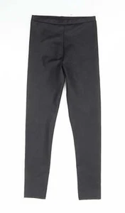 TU Girls Black Polyester Blend Jegging Size 9 Months Faux - Picture 1 of 12
