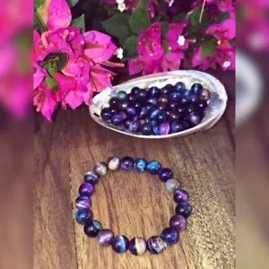 Sugilite 8mm Round Beaded Healing Balance Reiki Women Men stretchy Bracelet Gift - Picture 1 of 4