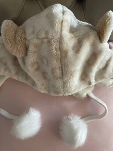 Nici Kinder Mütze mit Ohren beige wollweiß beige flauschig weich Unbenutzt - Bild 1 von 5