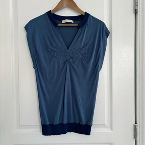 Stella McCartney Studded Top 42 Blue - Picture 1 of 8
