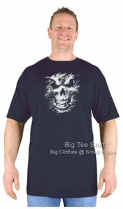 Camiseta grande para hombre Camiseta calavera ahumada Tallas 2XL 3XL 4XL 5XL 6XL 7XL 8XL - Imagen 1 de 5
