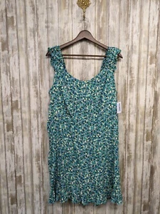 Old Navy Women's Cottagecore Babydoll Dress Mini Green Floral Bloomcore XL NWT  - Picture 1 of 10