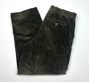 Pantalón Pantalón Holland & Holland Pana Ancho Ballena Talla 34x28 Verde Hecho en Reino Unido - Imagen 1 de 8
