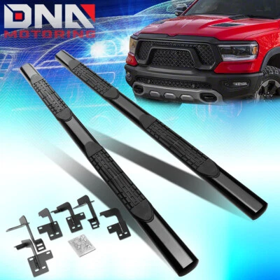 For 2019-2022 Ram 1500 Quad Cab 4"Oval Side Step Nerf Bar Running Board Black - Image 1 of 4