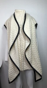 Gilet donna Bebe misto mohair oversize crema zip taglia media 2518 - Foto 1 di 12