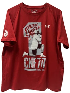 Cam Newton Foundation 2015 Every 1 Matters Atlanta Red Under Armour Large Shirt - Picture 1 of 11