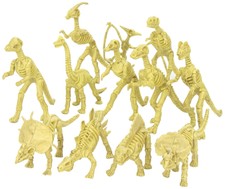 Rhode Island Novelty Assorted Dinosaur Fossil Skeleton 5-6-Inch Figures, 12-P...