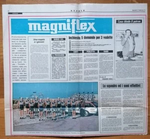 MAGNIFLEX TEAM SQUADRA CICLISMO (Ritaglio clipping, pagina Stadio del 17.2.76) - Imagen 1 de 1
