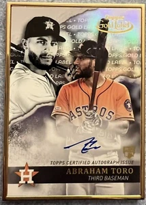 2020 Topps Gold Label Abraham Toro Rookie Card RC AUTO GOLD FRAME ASTROS - Picture 1 of 3