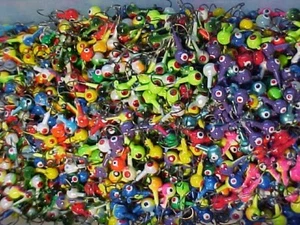 100 NUEVOS SURTIDOS 1/4 OZ. SURTIDO DE PLANTILLAS LEAD HEAD JIG HEADS WALLEYE - Imagen 1 de 10