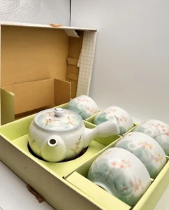 Juego de té Arita Ware nuevo en caja tetera Yokode pintada a mano con 5 tazas firmada KYO - Imagen 1 de 21