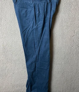 Sigrid Olsen Pants Womens 12 Blue Teal Corduroy Belt Loops Back Pockets - Picture 1 of 13