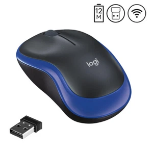 L-ogitech M185 Wireless Optical Mouse 2.4GHz with USB Mini Receiver -Blue - Picture 1 of 10