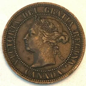 Kanada 1884 One Cent vz High Grade KM# 7 - Bild 1 von 2