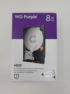 WD Purple 8TB 7.2K SATA 6Gb/s 256MB 3.5'' Surveillance HDD WD85PURZ New - Afbeelding 1 van 5
