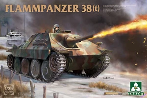 TAKOM 2180 1/35 Scale Flammpanzer 38(t) Tank Model Kit - Picture 1 of 2