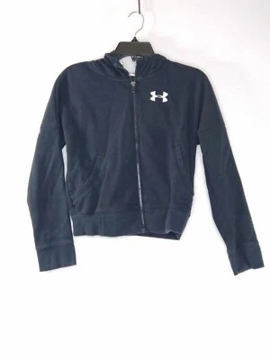 Under Armour Juvenil Grande Color Negro Cremallera Completa/Logo Mangas Largas Informal Sudadera con Capucha Foto 1 de 4