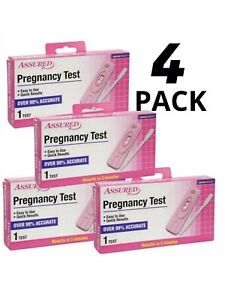 4 HOME PREGNANCY TESTS  EASY READ   FAST RESULTS  EASY TO USE  EARLY DETECTION