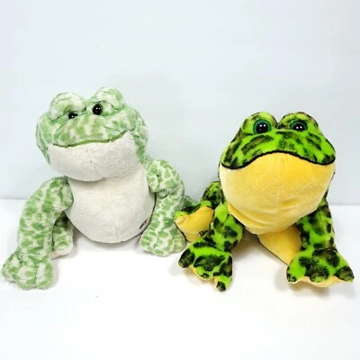 GANZ Webkinz Bullfrog 8" Plush Spotted Frog  No CODE Lot of 2 Stuffed Animal - Image 1 of 4