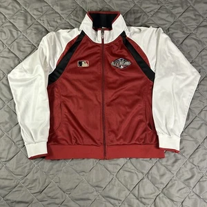 Majestic MLB All Star Game Jacket Mens Medium Red White Arizona Diamondbacks Zip - Picture 1 of 13