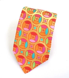 ROBERT TALBOTT BOC, STUNNING MULTICOLOR 'LARGE CIRCULAR SEGMENTS' TIE, FREEPOST - Picture 1 of 5