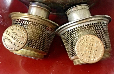 2 cestas de quemadores Aladdin modelo 6 distribuidores de aire para lámpara de tiro central PIEZAS Foto 1 de 4